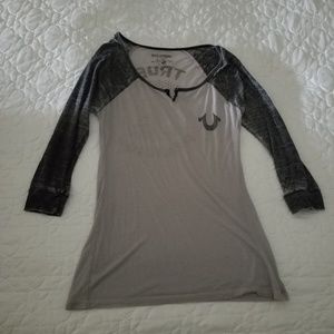 True Religion vintage 3/4 sleeve shirt